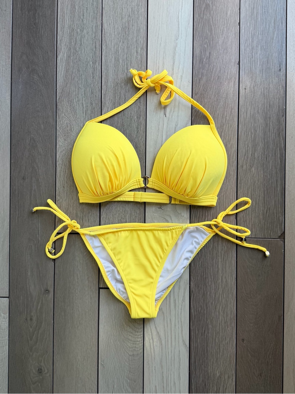 VENUS Y2K Bright Yellow Tie-Side Bikini Set